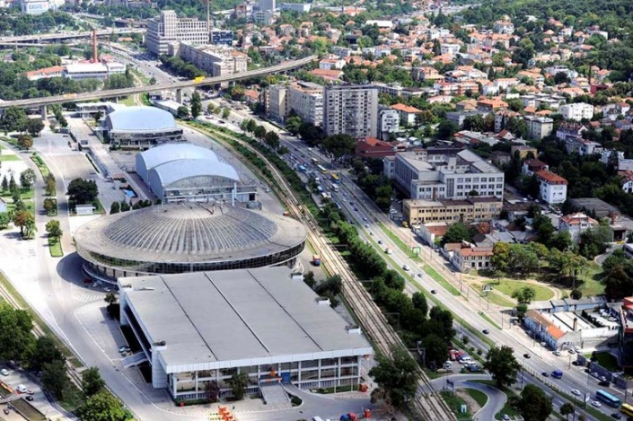 Панорамный вид на выставочный центр "Белградская ярмарка"