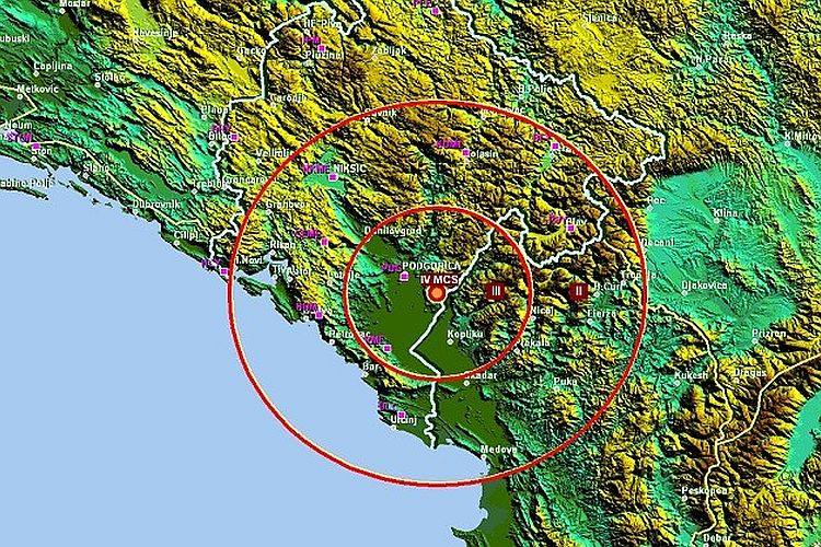 Землетрясение в Черногории. Фото: Rtcg.me