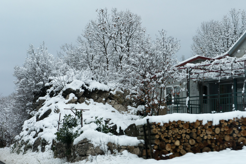 Снегопад в Черногории