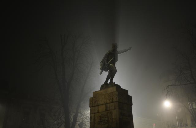 Туманный декабрьский вечер в Белграде