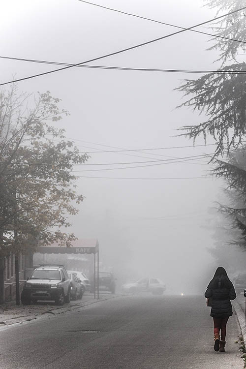 Октябрьское туманное утро в Белграде