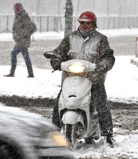 Первый снег в Нови-Саде