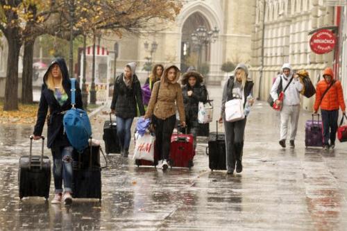 Дождливый день в Нови-Саде