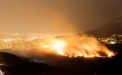 Пожар в окрестностях Сплита