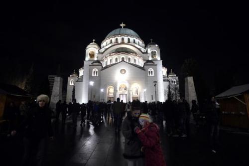 Рождественская литургия в храме Святого Саввы в Белграде