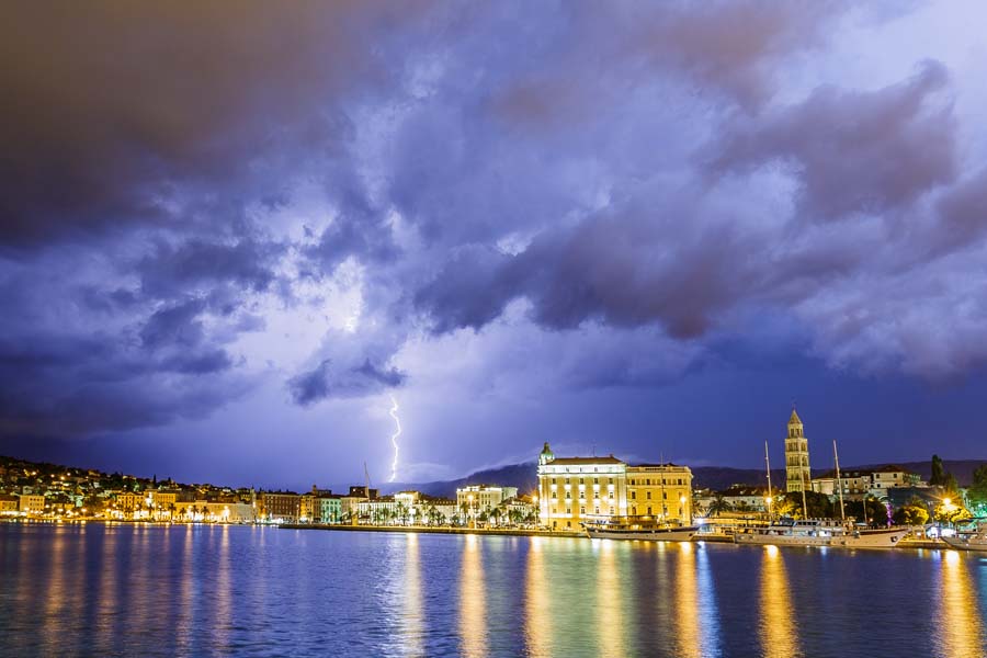 Гроза в хорватском Сплите