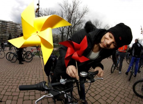 Весенняя велосипедная прогулка в сербском Нови-Саде