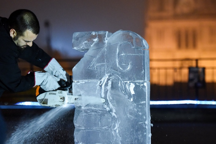 Изготовление ледовых скульптур в Загребе